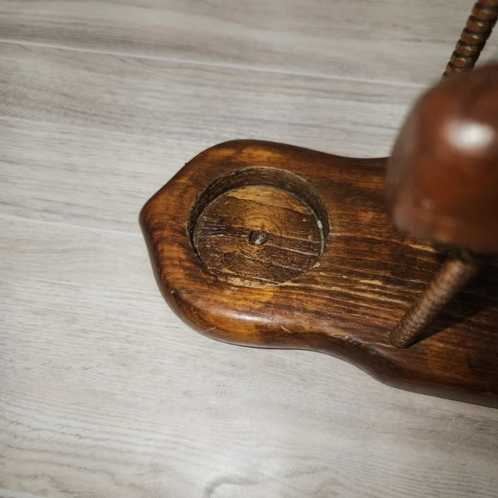 MCM Vintage Wooden Slatted‎ Napkin Holder With S&P Slots